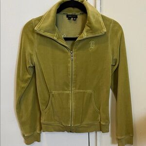 BCBGMaxAzria Olive Green Zip-Up Hoodie